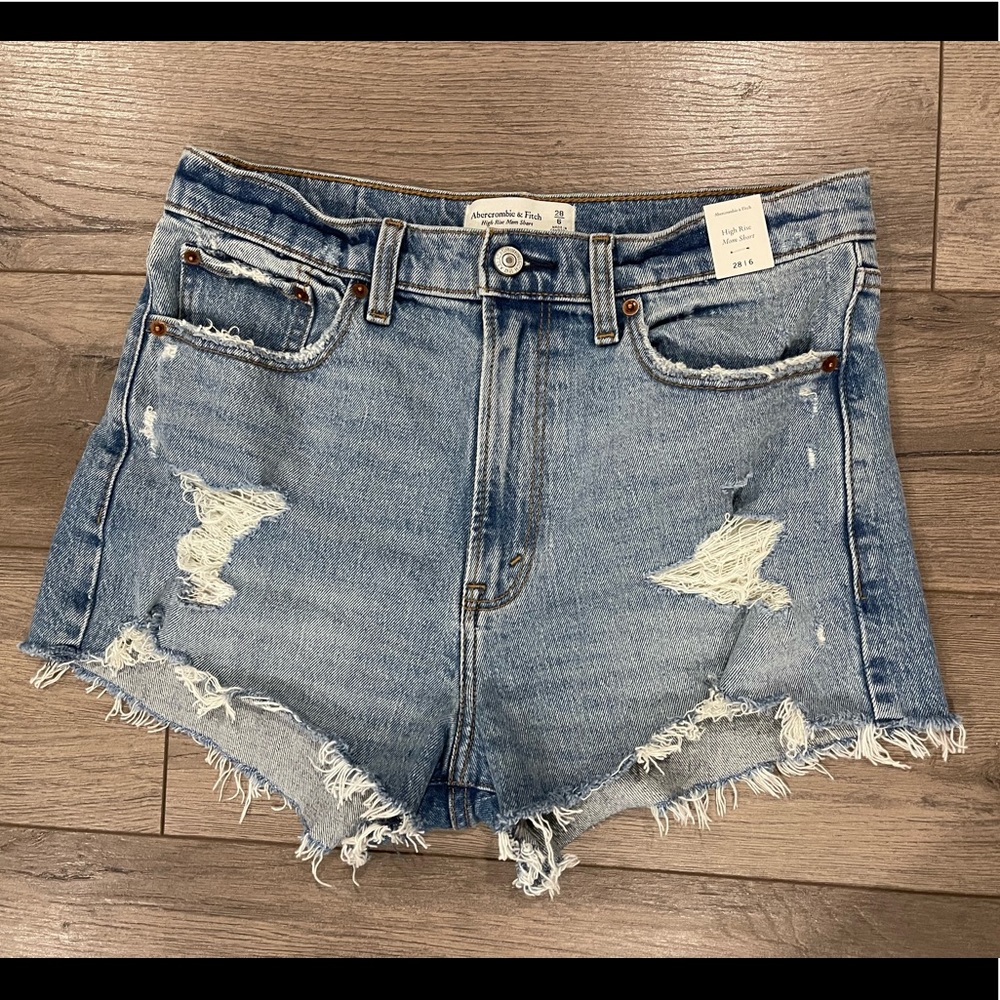 A&F Abercrombie & Fitch High Rise Mom Shorts Size 28/6